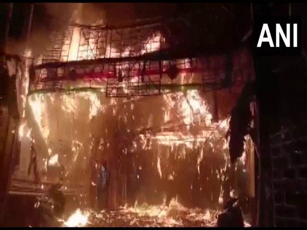 Visuals of fire from the temple in Tamil Nadu's Madurai.