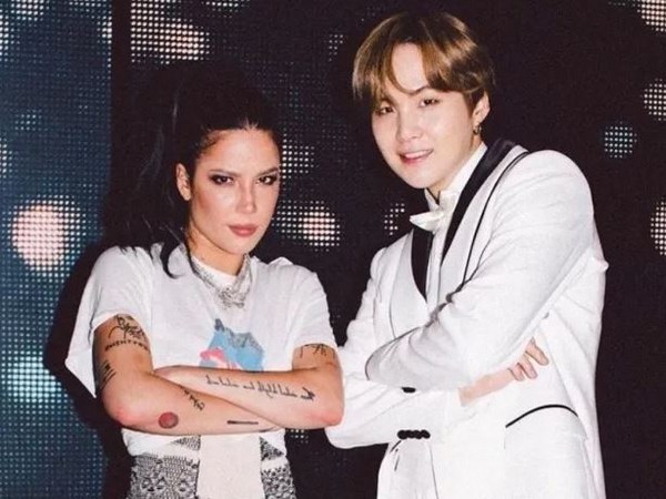 Halsey with BTS' Suga (Image source: Instagram)