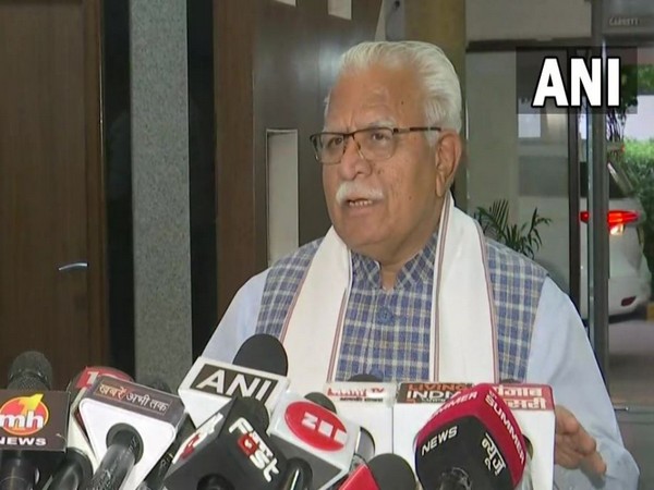 Haryana Chief Minister Manohar Lal Khattar (Photo/ANI)