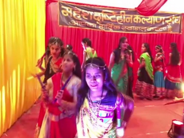Visually impaired girls playing Garba in Indore