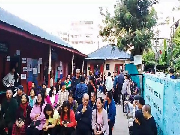 Voters at a polling station in Aizawl, Mizoram (Photo/ANI)