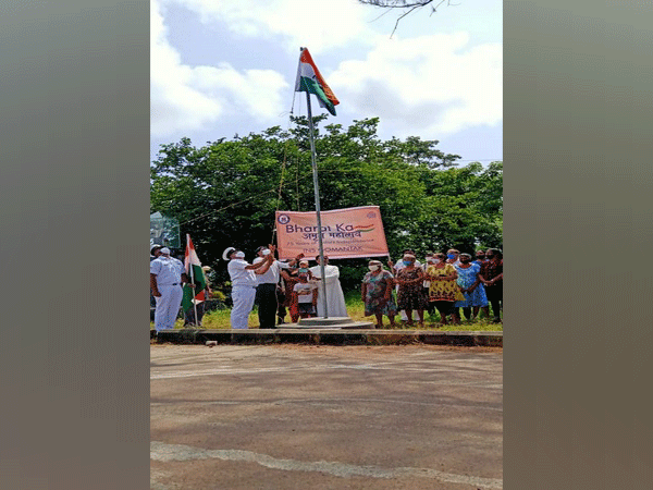 Flag Hoisted at Jacinto Island as Part of 'Azadi ka Amrit M