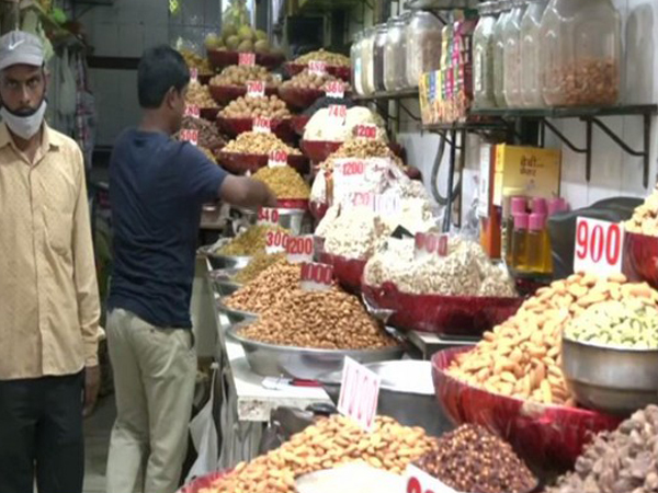 Dry fruit shop in Khari Baoli (Photo/ANI)