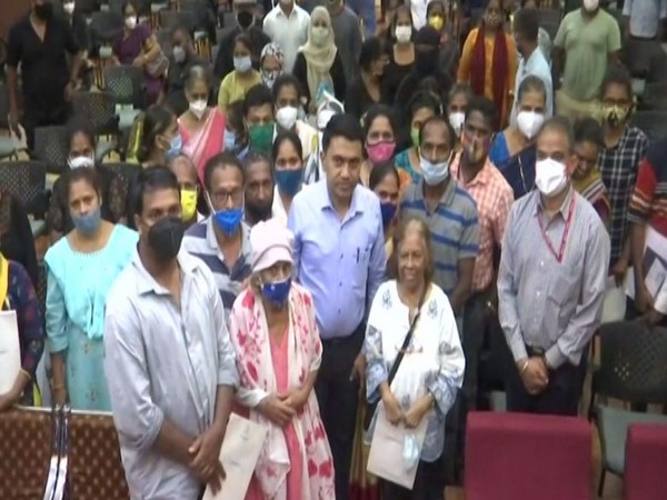 Goa Chief Minister Pramod Sawant in the middle (Photo/ANI)