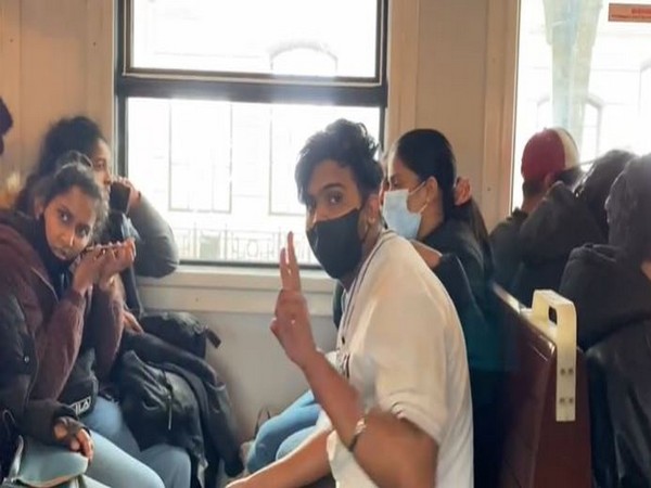 Indian Students reach Lviv safely, taking special train to Poland (Photo/ANI)