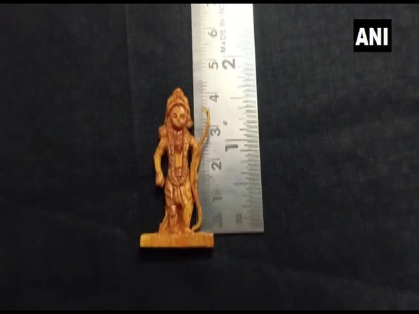Lord Ram idol created by Odisha's miniature artist Satyanarayan Moharana. Photo/ANI