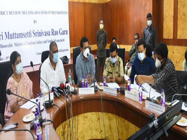 Andhra Pradesh Tourism Minister Muthamsetti Srinivasa Rao in meeting