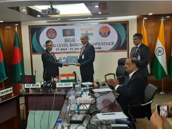 52nd Director General level coordination conference between India and Bangladesh at Dhaka. (ANI/photo)