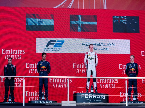 Jehan Daruvala after finishing second in Baku F2 race