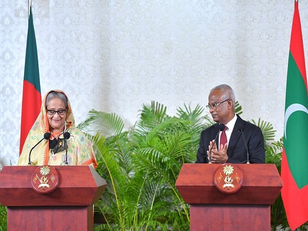 Bangladesh PM Sheikh Hasina and Maldivian President Ibrahim Mohamed Solih. (Photo Credit: Maldives President's Office)
