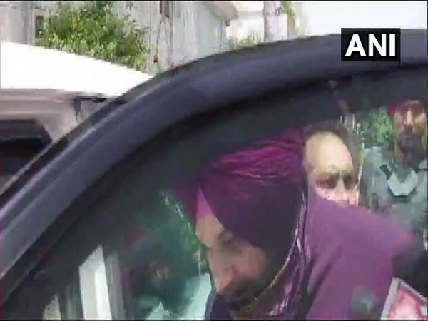 Punjab Congress leader Navjot Singh Sidhu leaves from his residence in Patiala