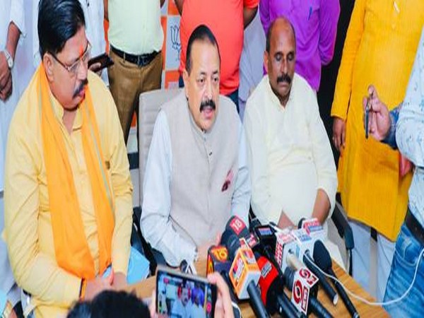 Union Minister Jitendra Singh in Moradabad. (ANI/photo)