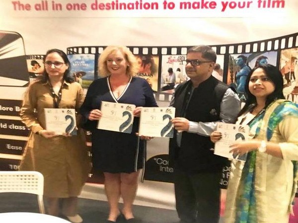 Indian delegation with film festival representatives and delegations on Saturday. Photo/ANI