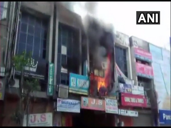 A visual of the fire incident in New Delhi on Thursday. 