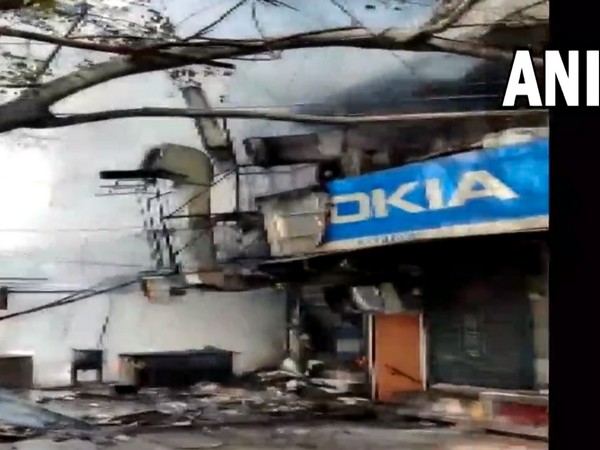 Visual of fire at Amar Colony, New Delhi (Photo/ANI) 