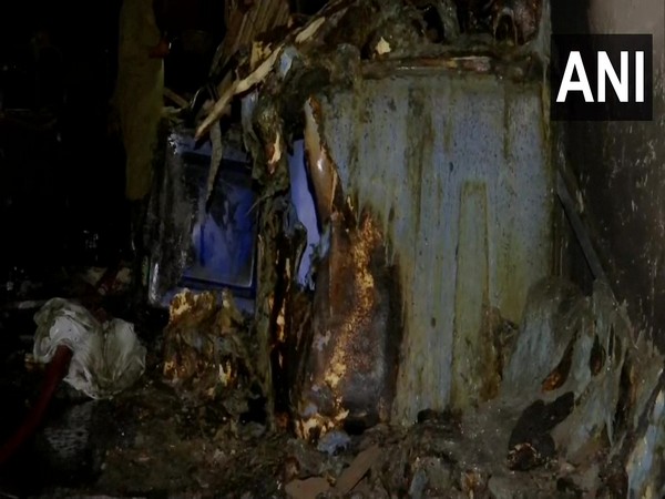 Visual of fire at the factory in Delhi (Photo/ANI) 