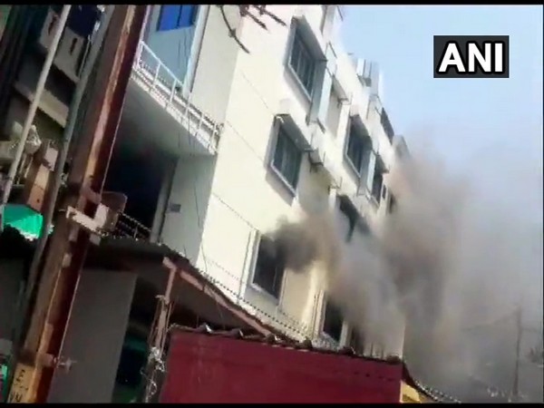 Fire breaks out in a hospital in Ujjain. (Photo/ ANI)
