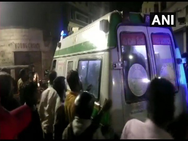 Injured being taken to hospital after cylinder explosion in Hyderabad (Photo/ANI)