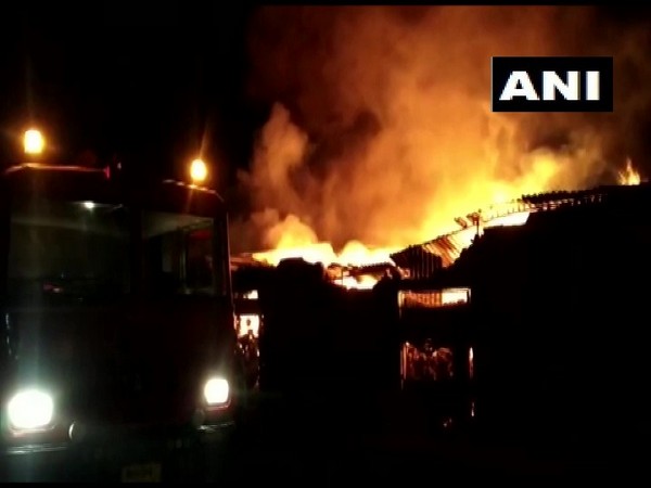 Fire breaks out at a godown in Maharashtra. Photo/ANI