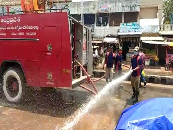 Hypochlorite is being sprayed on the streets to contain the spread of Coronavirus. (Photo/ANI)