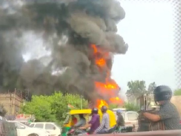 Visuals from the site of fire at Punjabi Bagh's Transport Nagar