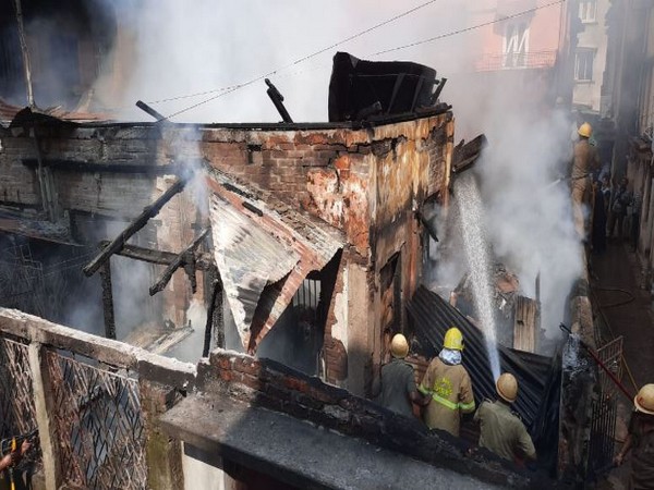  A massive fire broke out at a toy godown in Siliguri. Photo/ANI