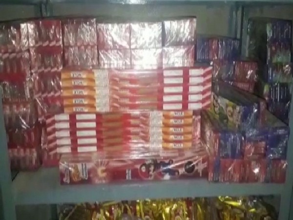 Meerut police on Wednesday recovered firecrackers worth Rs 50 lakh from Datavali village. Photo/ANI