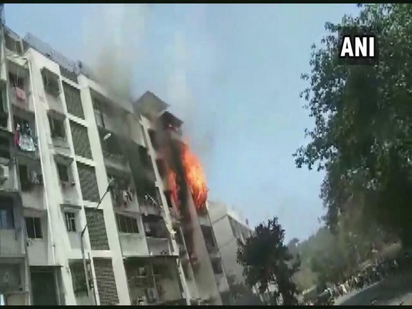 Fire broke out at a building in Andheri on Sunday afternoon