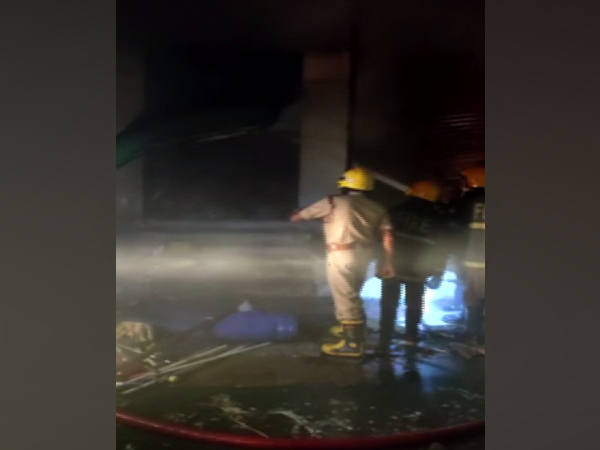 Visuals from the spot where fire broke out on Wednesday. [Photo/ANI]