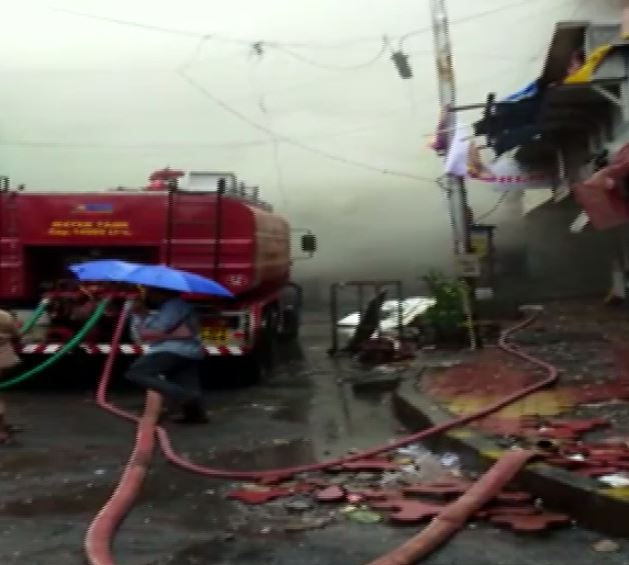 Fire fighting operation still underway at Navrang building in Mumbai 