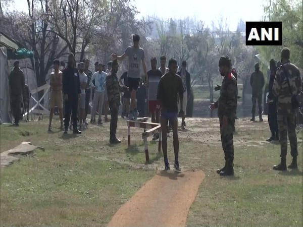Visual of recruitment rally of Indian Army at Srinagr