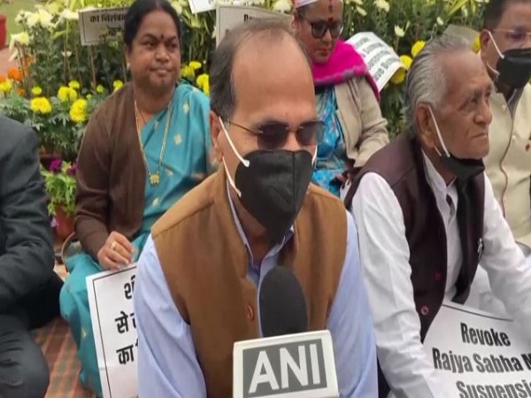 Leader of Congress in Lok Sabha Adhir Ranjan Chowdhury talks to ANI (Photo/ANI) 