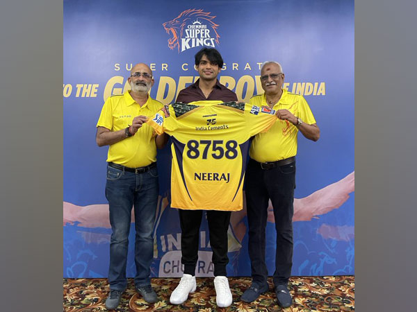 CSK honour Neeraj Chopra (Photo/ CSK Twitter)