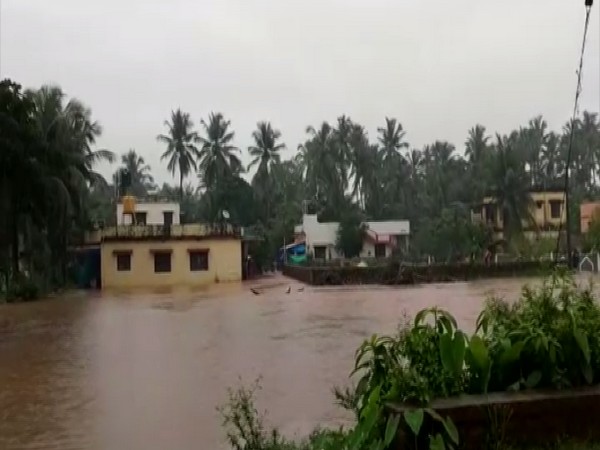 River Netrawathi flooded the surrounding areas