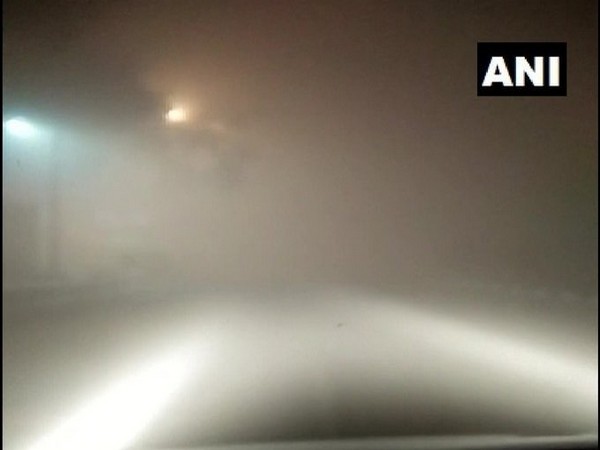 Dense fog covered cantonment area in Delhi on Monday