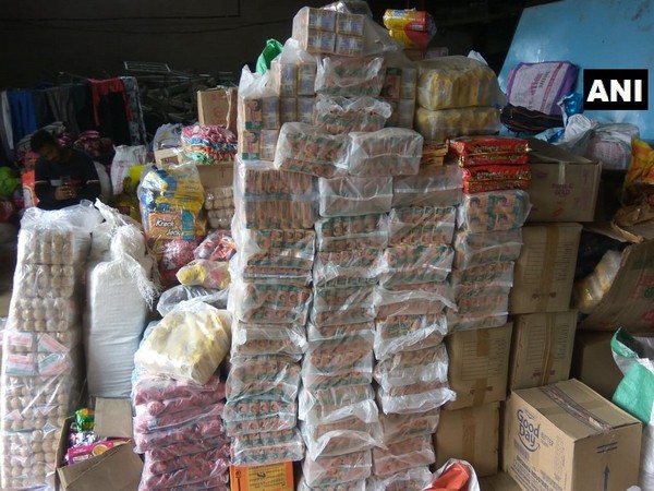 Food materials collected in Shiroli on Sunday. Photo/ANI