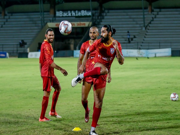Indian players practicing for the forthcoming Intercontinental Cup (Photo/Indian Football Team Twitter)