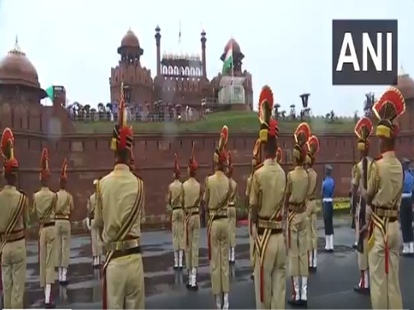 A visual of the rehearsal at Red Fort, in New Delhi. (Photo/ANI)