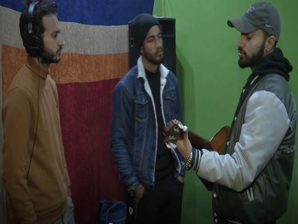 Youngsters at a jamming session in Kashmir