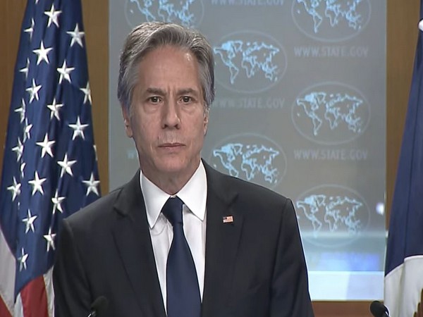 US State Secretary Antony Blinken addressing a press conference on Tuesday.