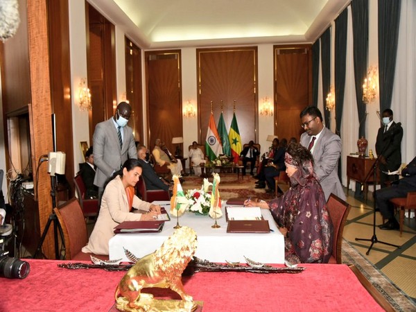 Vice President M Venkaiah Naidu during the signing of three MoUs in Dakar. (Photo Credit: Naidu's Twitter)