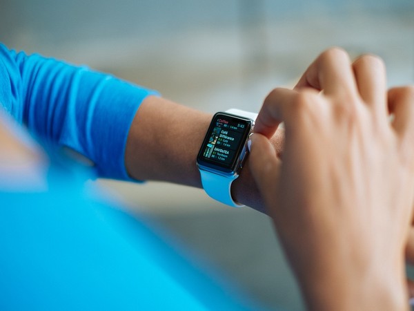 A sticker-like EKG sensor on the skin such as on the chest measures respiration rate.