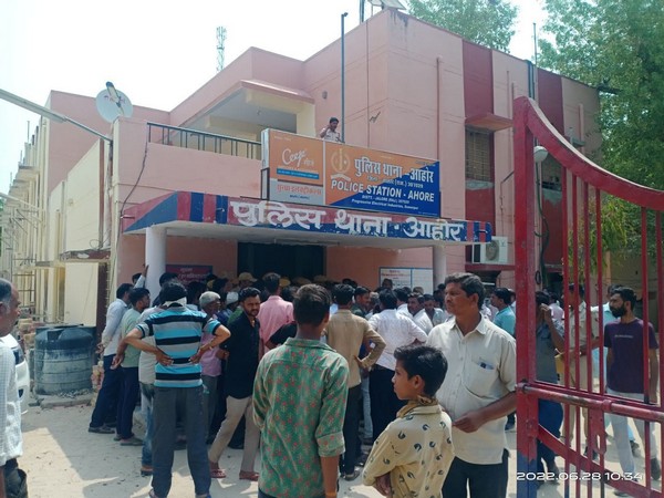 Ahor police station visuals. (ANI/photo)