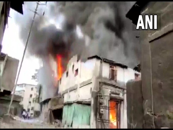 Visuals of fire from Bhiwandi plastic gowdown.