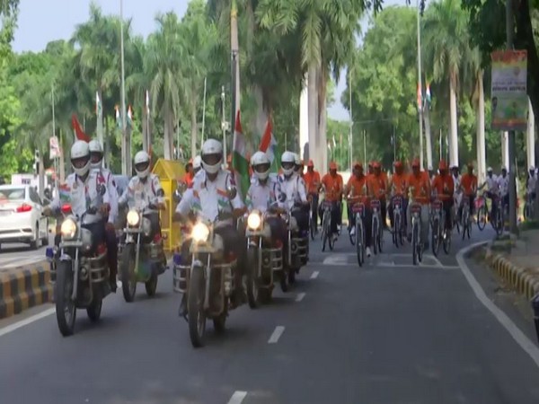 Tiranga Cycle Rally in Delhi.