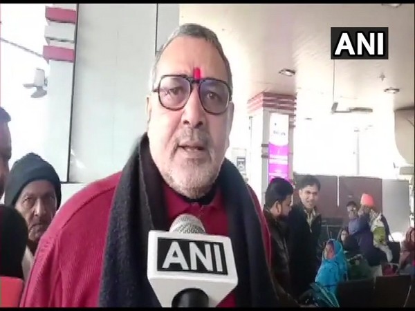 Union Minister Giriraj Singh speaking to ANI on Monday. 