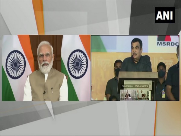 Prime Minister Narendra Modi and Union Transport Minister Nitin Gadkari (Photo/ANI)