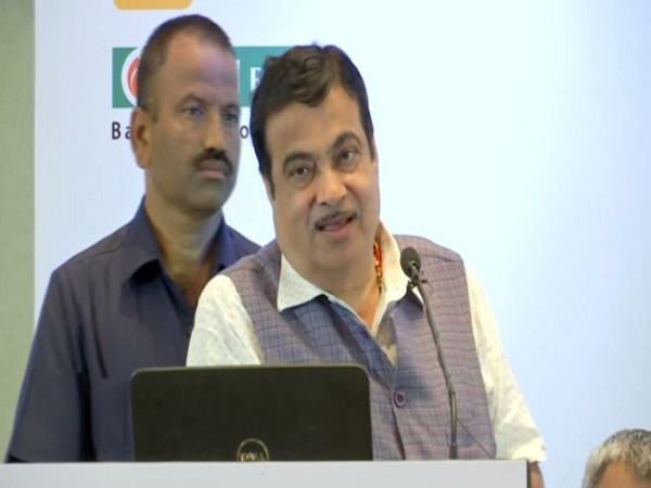 Union Minister Nitin Gadkari speaking at an event in Pune, Maharashtra on Friday. Photo/ANI