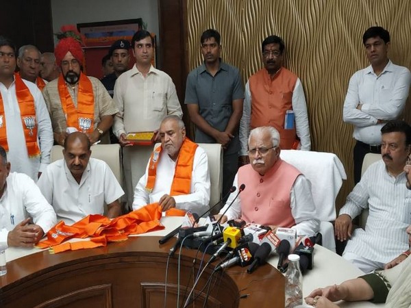 Gopichand Gahlot joins Bharatiya Janata Party on Saturday in the presence of CM Manohar Lal Khattar