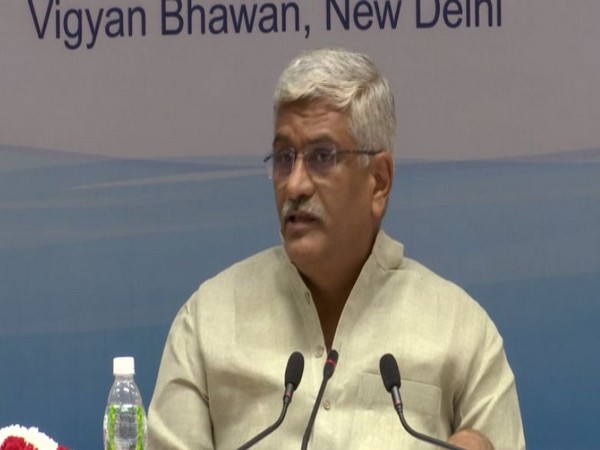 Jal Shakti Minister Gajendra Singh Shekhawat addressing media on Tuesday